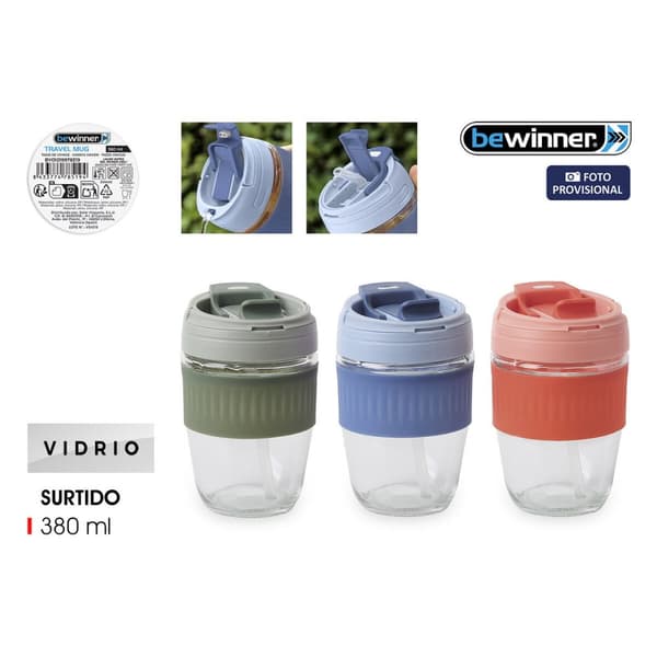 Termosmugg med lock Bewinner 380 ml (24 antal)