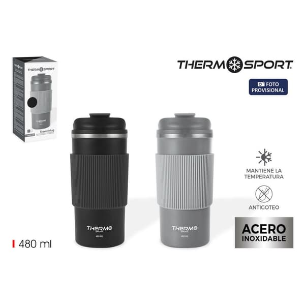 Termosmugg med lock ThermoSport 480 ml (9 antal)