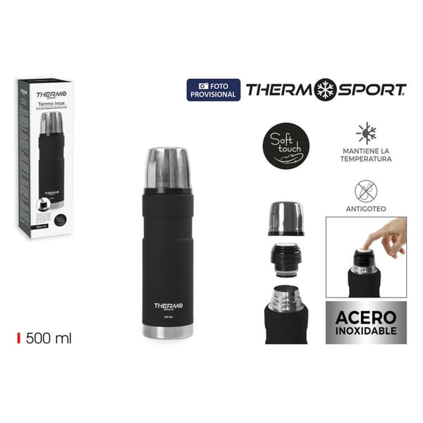 Termokande ThermoSport Sort 500 ml (6 enheder)