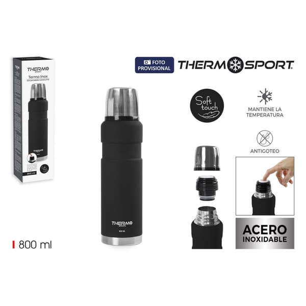 Termos ThermoSport Svart 0,8 L (6 antal)