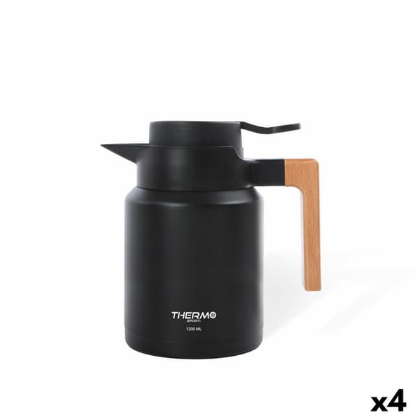Termoskannu ThermoSport Musta 1,2 L (4 osaa)