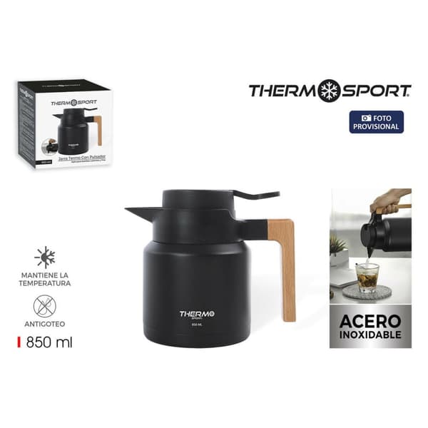 Termoskannu ThermoSport Musta 850 ml (4 osaa)