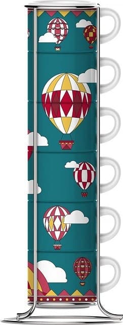 Bialetti 6 kupin setti jalustalla Winter Wonderland