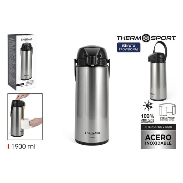 Termosbehållare ThermoSport Silvrig 1,9 L (6 antal)