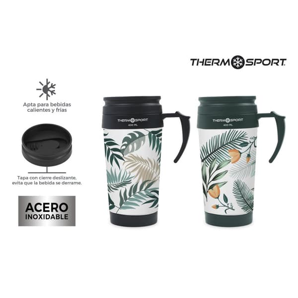 Termosmugg med lock ThermoSport 400 ml 0,4 l (12 antal)