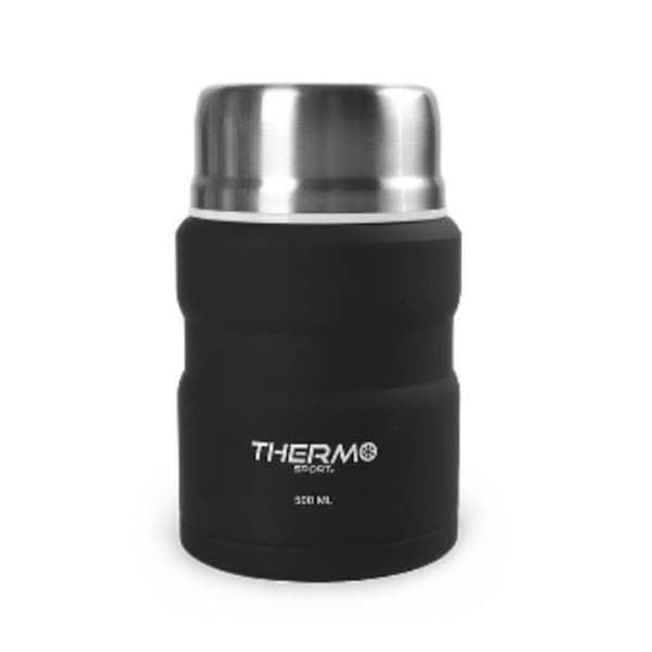 Ruokatermos ThermoSport Musta Teräs 500 ml (6 osaa)