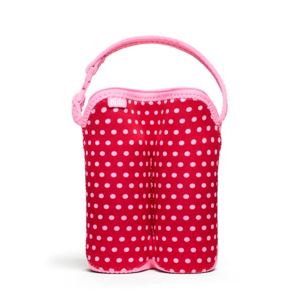 BUILTBottleBuddyTwoBottleTotemedhållare(BabyPinkMiniDots)