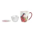 Miniatyrbillede 3 af 4: Tekopper DKD Home Decor Ptica Porcelæn Rød Grøn (380 ml) (2 enheder)