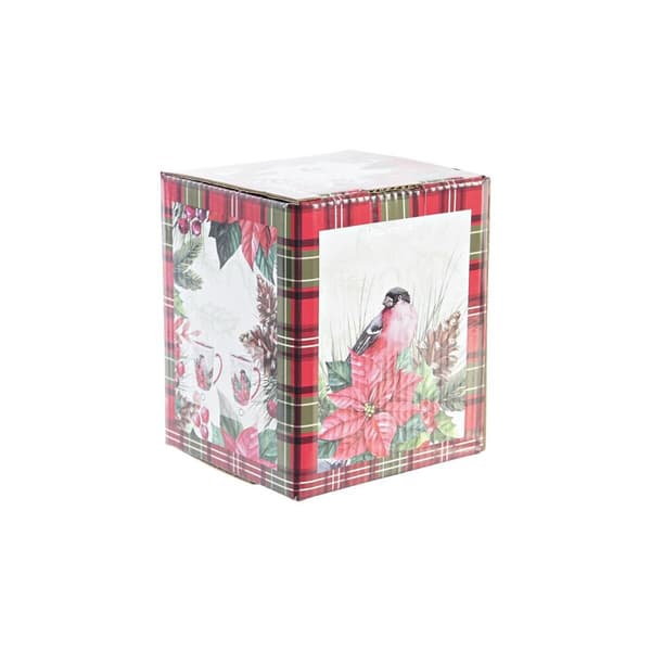 Tekopper DKD Home Decor Ptica Porcelæn Rød Grøn (380 ml) (2 enheder)