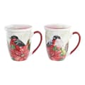 Miniatyrbillede 1 af 4: Tekopper DKD Home Decor Ptica Porcelæn Rød Grøn (380 ml) (2 enheder)