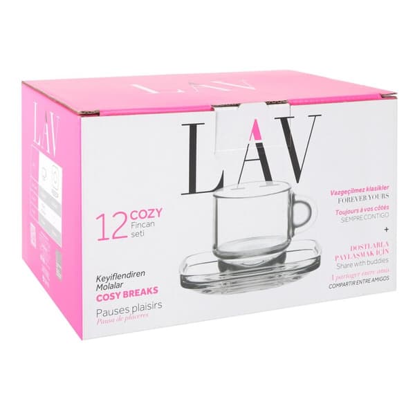 Sett med 6 Kopper med Tallerken LAV Cozy (6 enheter)