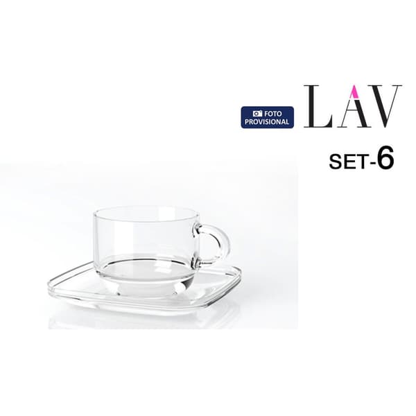 Setti 6 kuppia lautasilla LAV Cozy (6 osaa)