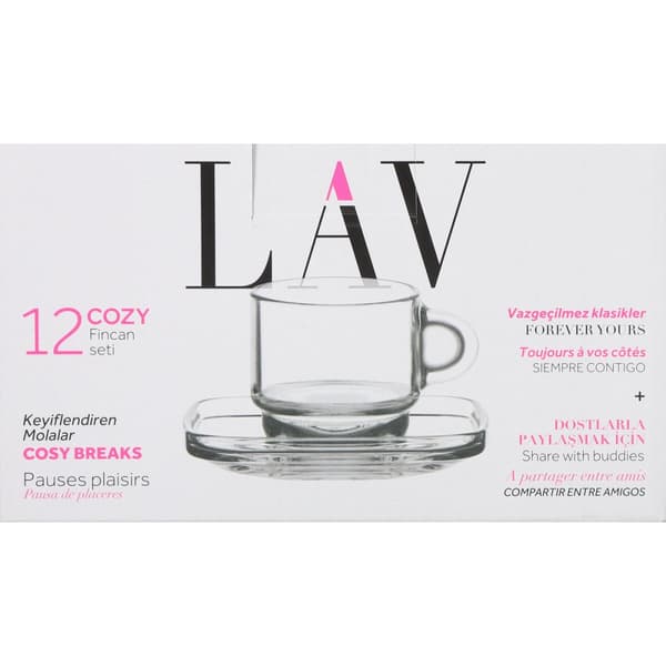 Setti 6 kuppia lautasilla LAV Cozy (6 osaa)