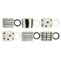 Miniatyrbillede 1 af 5: Dele kaffekopsæt Home ESPRIT Hvid Sort Porcelæn 90 ml