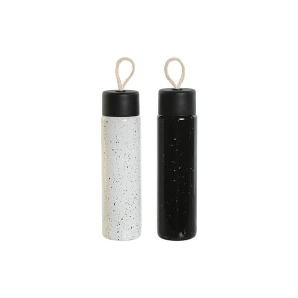Termospullo Home ESPRIT Valkoinen Musta 350 ml (2 osaa)