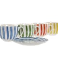 Miniatyrbillede 2 af 3: Sæt med 6 kopper og underkopper Home ESPRIT Gul Blå Grøn Koral Porcelæn 240 ml