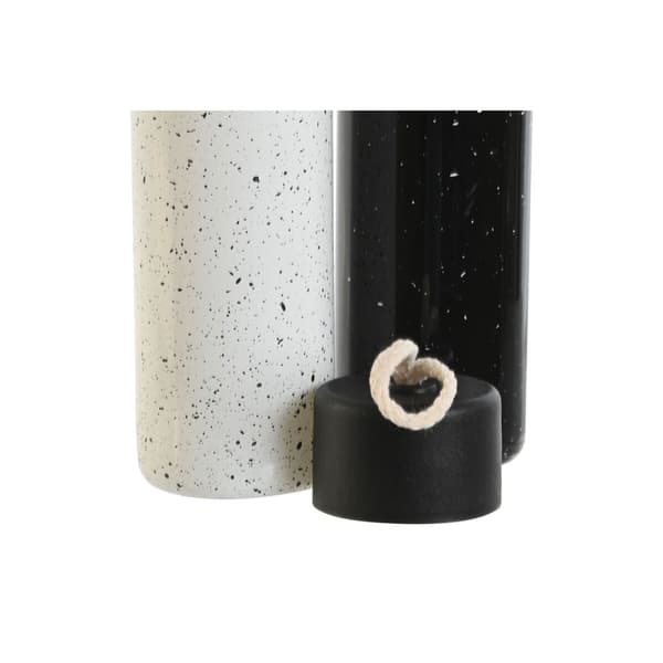 Termoflaskan Home ESPRIT Vit Svart 350 ml (2 antal)