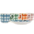Miniatyrbillede 2 af 3: Sæt med 6 kopper og underkopper Home ESPRIT Blå Hvid Grøn Orange Pink Porcelæn 90 ml