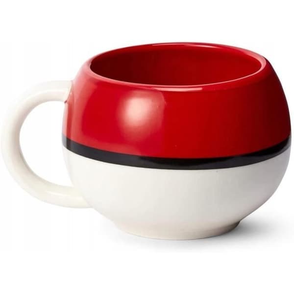 Mugg - Pokémon - Röd och vit - Keramik - Cylindrisk - 490 ml