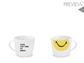 Miniatyrbild 4 av 4: Hem - 7274260 - Smiley Set med 6 porslinskaffekoppar, cc100, dekorerade, blandade färger, modernt och elegant