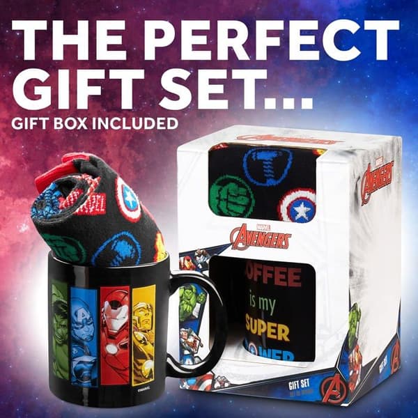 Mugg - kopp - mazagran Marvel Mugg Avengers presentmugg för män och strumpor