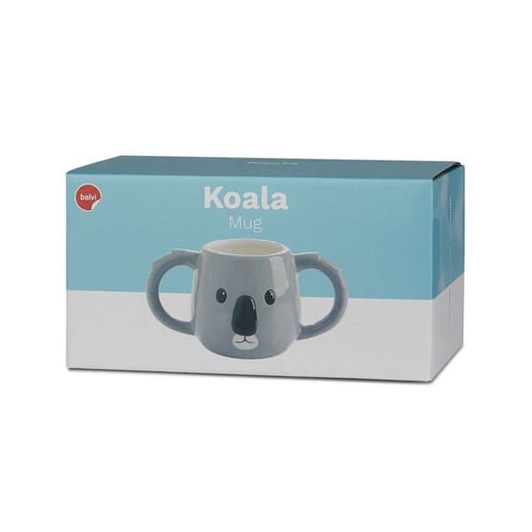 Balvi - 27562 - Koala mugg Grå färg Koala huvudformad kopp Kapacitet 400 ML Diskmaskinssäker