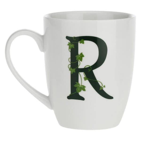 Mugg - kopp - mazagran La porcellana - P00350149R - Mugg Bokstav R, Vit