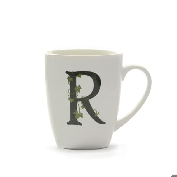 Mugg - kopp - mazagran La porcellana - P00350149R - Mugg Bokstav R, Vit