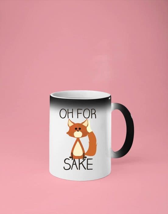 Mugg - Cup - Mazagran Generic - MUG1034 - Acen Funny Oh for Fox Sake Keramik Magic Morphing Mugg, Vit, 11 oz