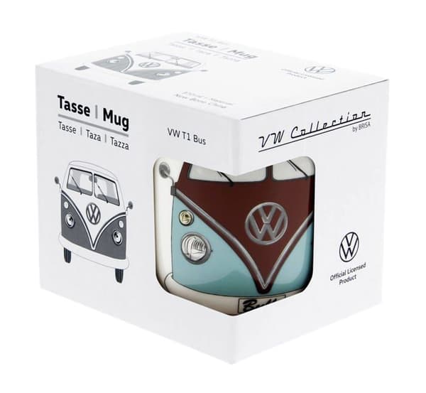 Brisa - BUTA10 - VW Volkswagen Collection Stor keramisk mugg för kaffe, te och cappuccino (Avant Bus/Petroleum - Brun)