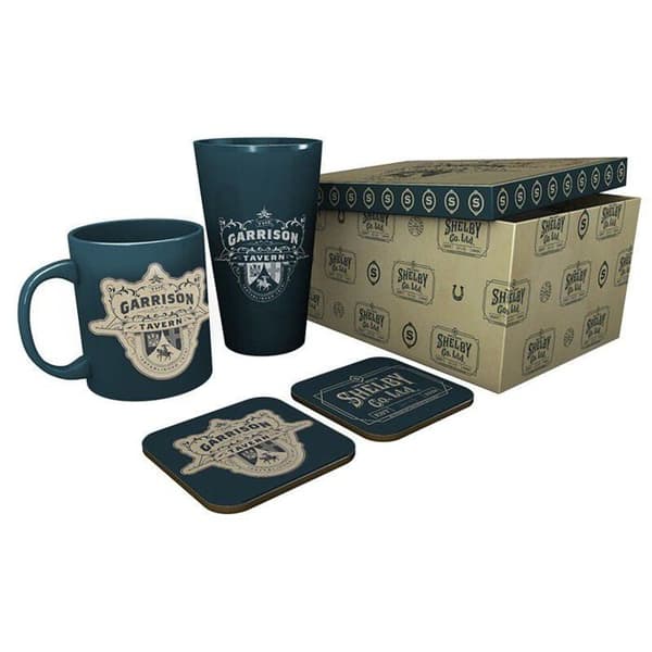 Presentförpackning - GB Eye - Peaky Blinders - Pintglas - Färgglad mugg - 2 underlägg