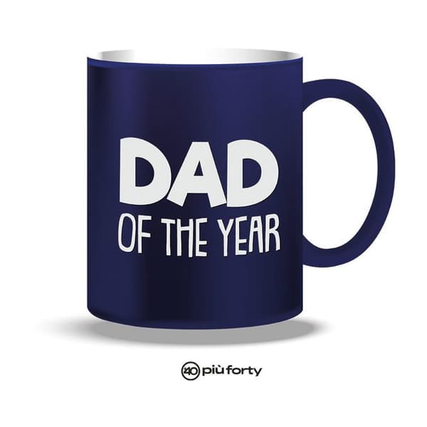 TAZZA KOPP I KERAMIK DAD OF THE YEAR PLUS FORTY PRESENT FRUKOST