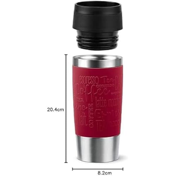 Isolerad tumlare - Emsa - N20204 - Rostfritt stål - 0,36 l - 4 timmar varm, 8 timmar kall