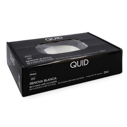 Kaffekoppsset - Quid - Revova - 12 st - 22 cl - Keramik - Vit
