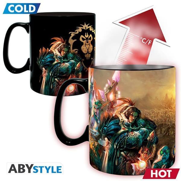 Mugg med termoreaktivt tryck - WORLD OF WARCRAFT - Azeroth - 460ml - Keramik - Cylindrisk