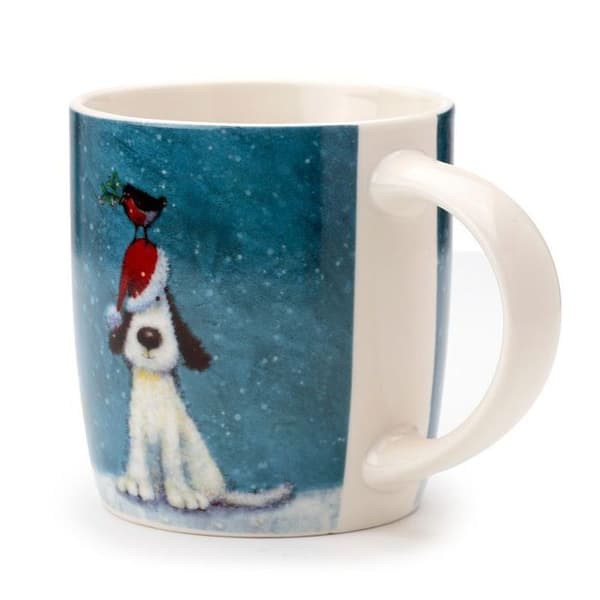 Mugg - Puckator - Jan Pashley - Porslin - Hund - Rödhake - 300ml