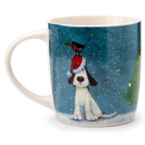 Mugg - Puckator - Jan Pashley - Porslin - Hund - Rödhake - 300ml