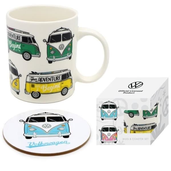 Tasse och underkoppen - Volkswagen - VW T1 - Porslin - Vintage - 300ml