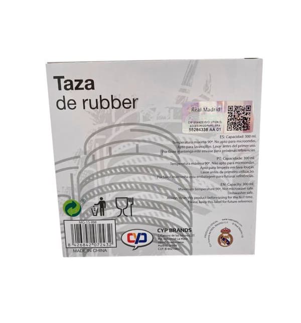 Mugg - kopp - mazagran Cyp varumärke - MG-15-RM - Real Madrid Cup Gummi (), oapplicerad
