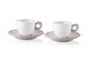 Miniatyrbild 1 av 3: Mugg - kopp - mazagran Guzzini - 081700158 - VARJE DAG Set med 2 kaffekoppar med fat - Grå Duva