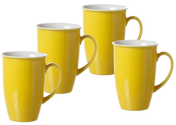 Mugg - kopp - mazagran Ritzenhoff - breker - kaffekoppset - Doppio Set med 4 kaffekoppar Gul
