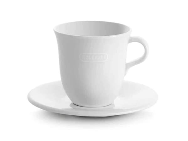 Mugg - kopp - mazagran De'longhi - DLSC309 - Keramikkoppar - Cappuccino x 2, Porslin, 270 milliliter, Vit