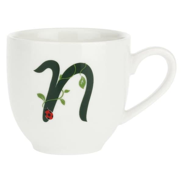 Mugg - kopp - mazagran Porcelain - P00370015N - Solotua Kaffekopp med Fat Bokstav N 7,6 ML i en presentask