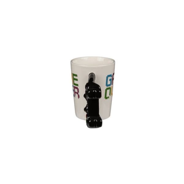 Mugg - Game Over - Svart - Porslin - Tål diskmaskin - Cylindrisk