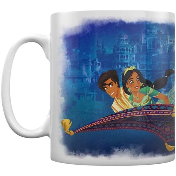 Mugg - ALADDIN - En helt ny värld - Vit - Porslin - Diskmaskinssäker