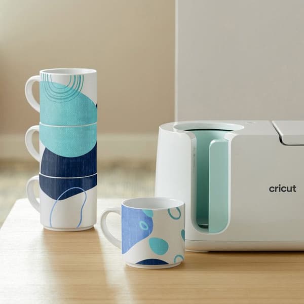 4 Stapelbara keramikmuggar Vit 300 ml - Cricut
