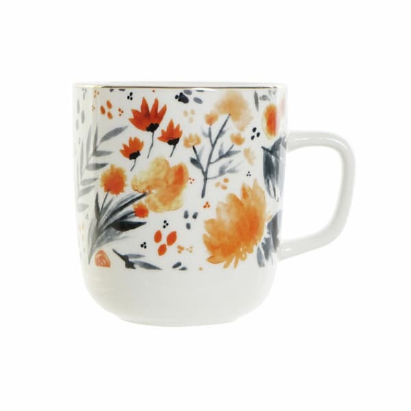 Koppar DKD Home Decor Porslin Blå Orange (380 ml) (12 x 8,5 x 9,5 cm)