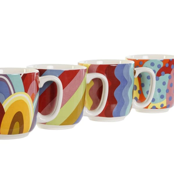 Kaffeset DKD Home Decor Multicolour Korall Bambu Dolomite Modern 180 ml