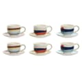 Miniatyrbild 1 av 4: Set med kaffekoppar Home ESPRIT Gul Blå Grön Lila Metall Dolomite 180 ml