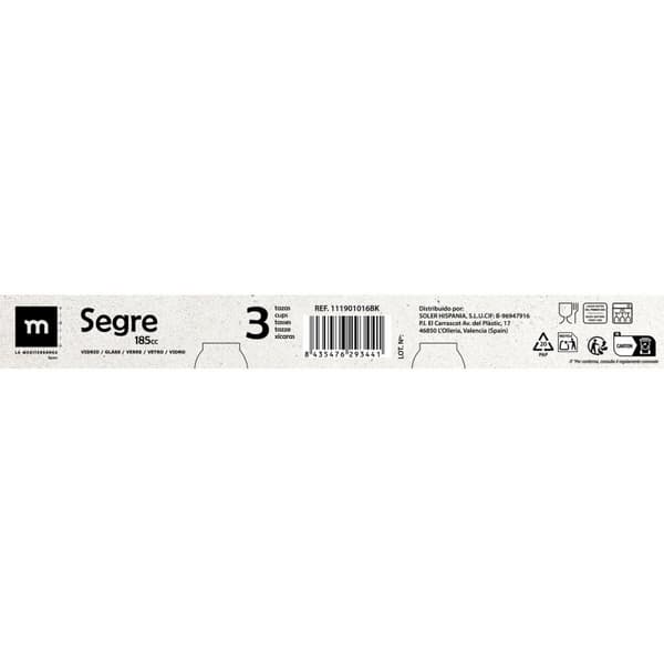 Set med kaffekoppar La Mediterránea Segre 3 Delar (16 antal)
